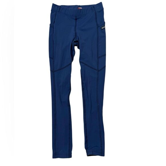 Kerrits Girls Blue Full Leg Side Pocket Riding Tight Breeches - Picture 4 of 9
